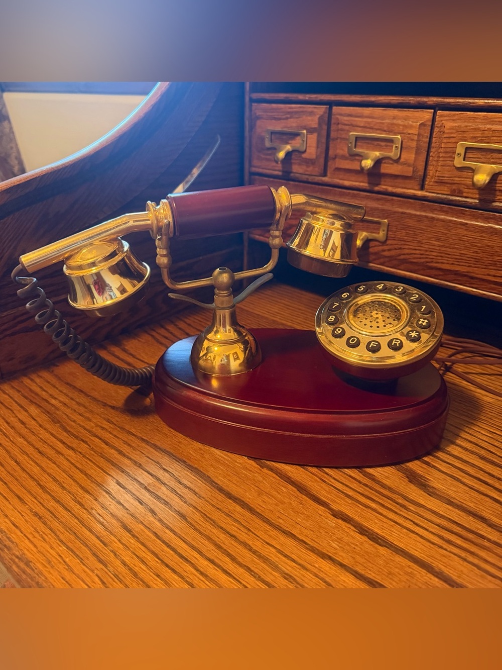 Antique Retro Wooden Landline phone ☎️